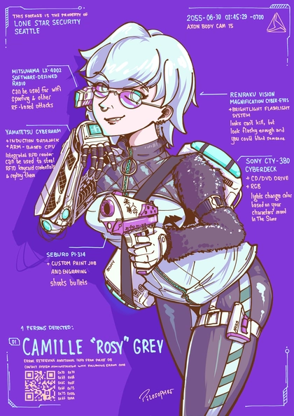 A decker and her equipment