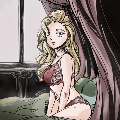 Lady in bed