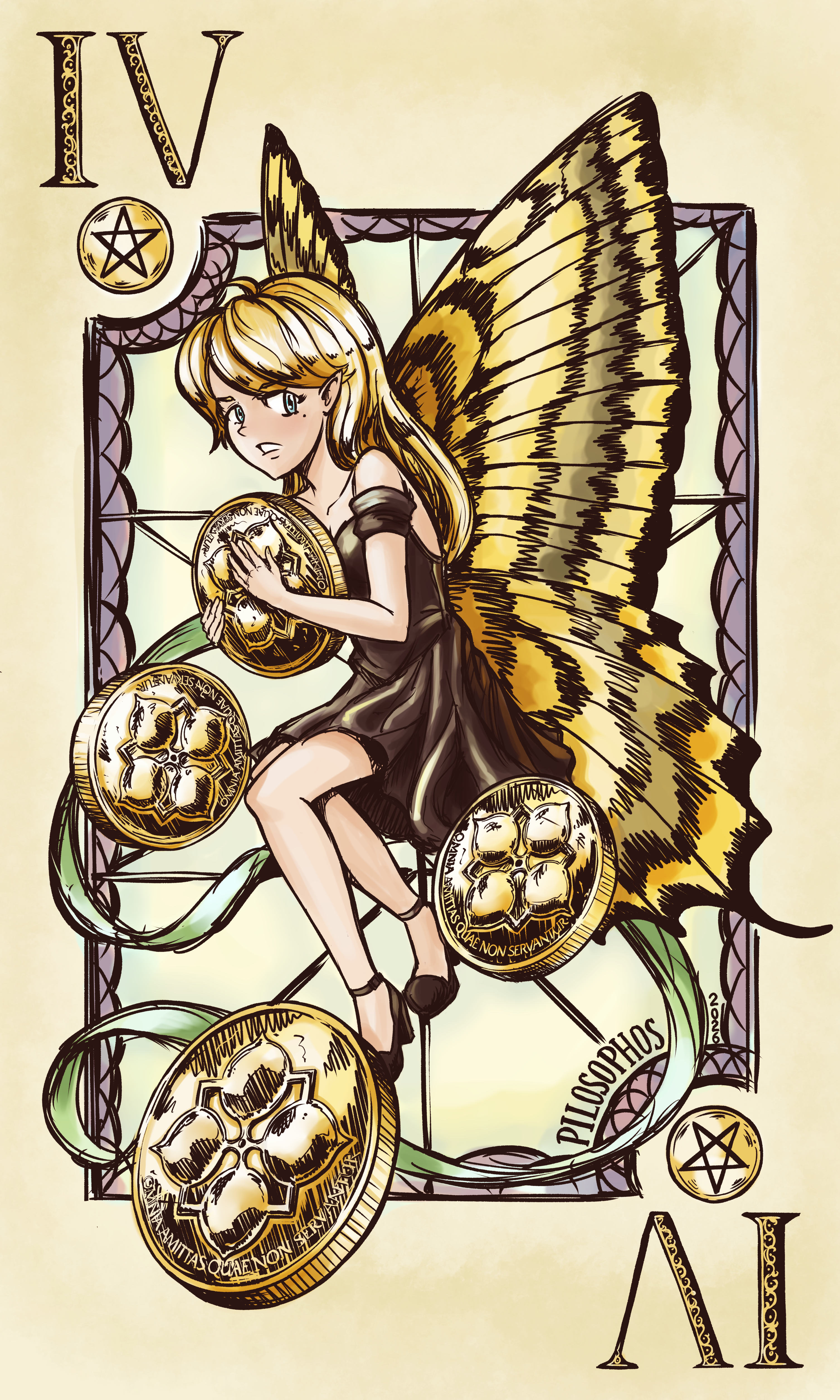 Four of Pentacles (CMYK)