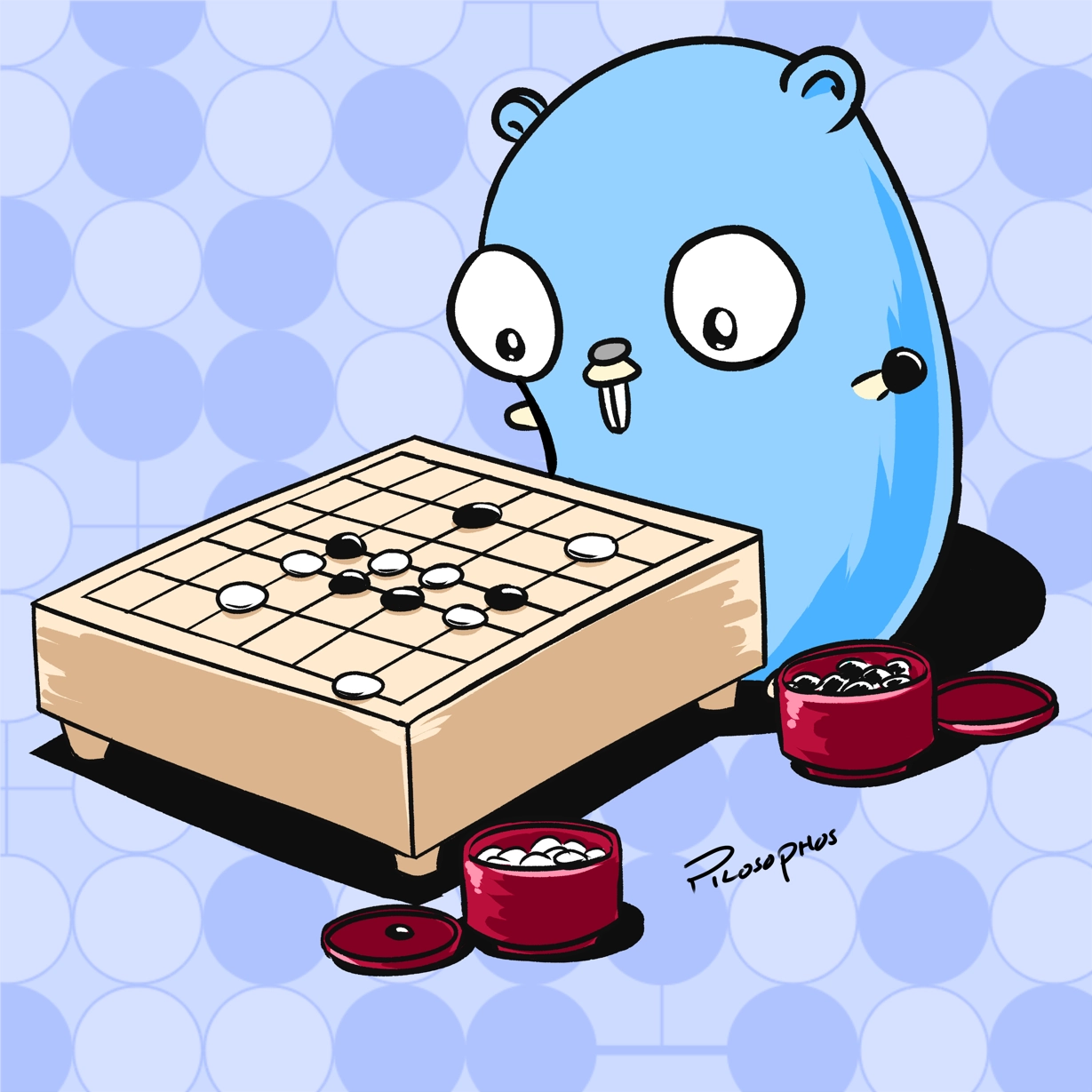 Go Gopher playing Go
