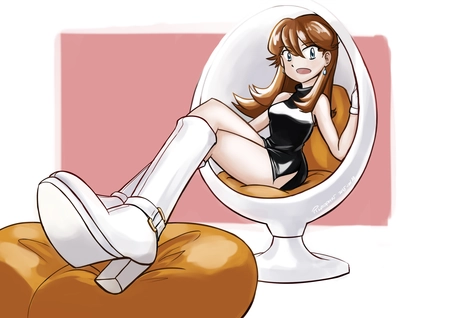 Green in an Egg Chair