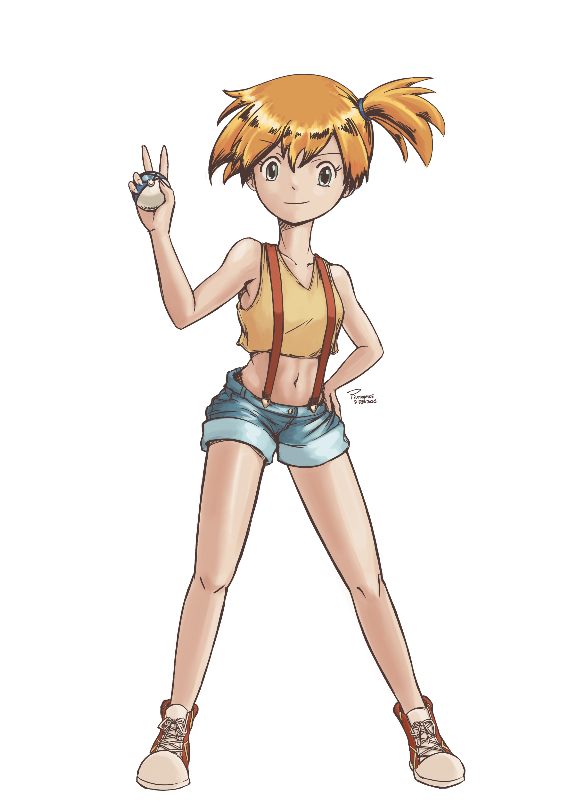 Misty in Zapdos Magazine (Transparent BG)
