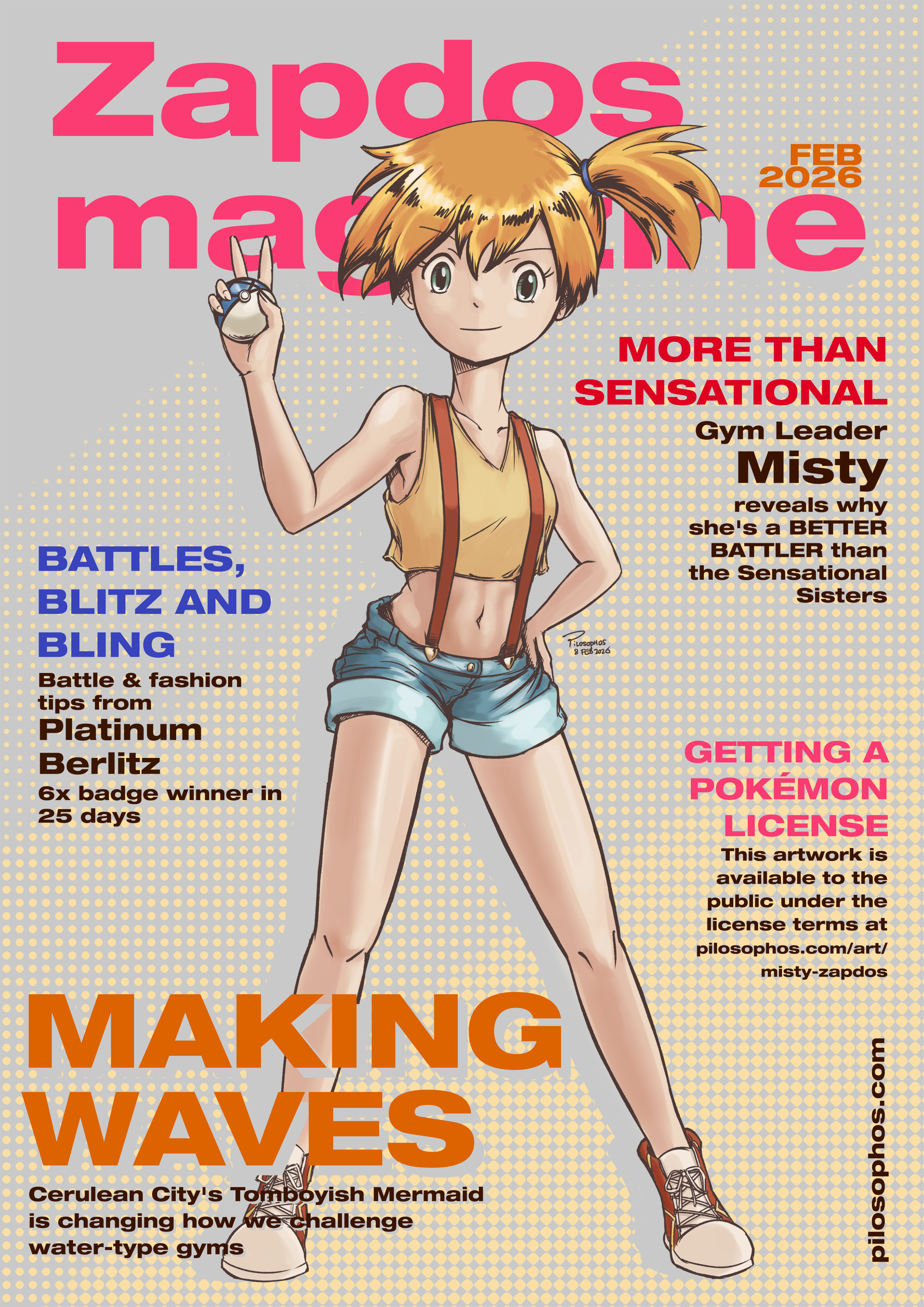 Misty in Zapdos Magazine