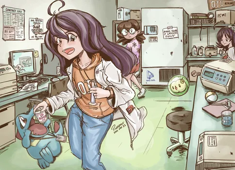 Val in the Lab, drawn November 22, 2025