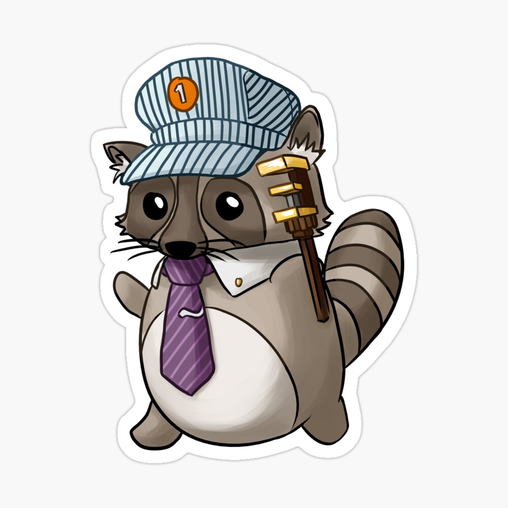 A sticker of Townshend, mascot of tilde.town transit